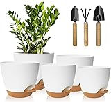 Idealife Plant Pots 7/6.5/6/5.5/5 Inch Self Watering...