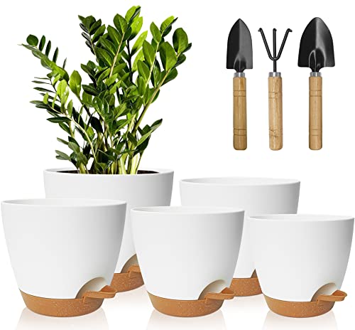 Idealife Plant Pots 7/6.5/6/5.5/5 Inch Self Watering...
