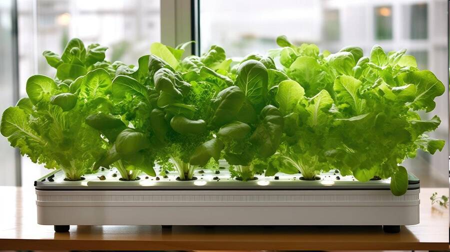 indoor lettuce garden