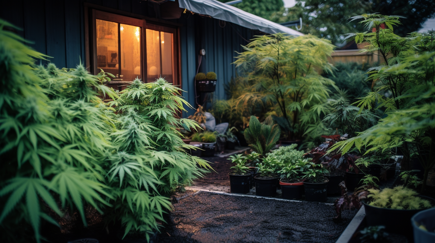 garden with flowers that look like weeds