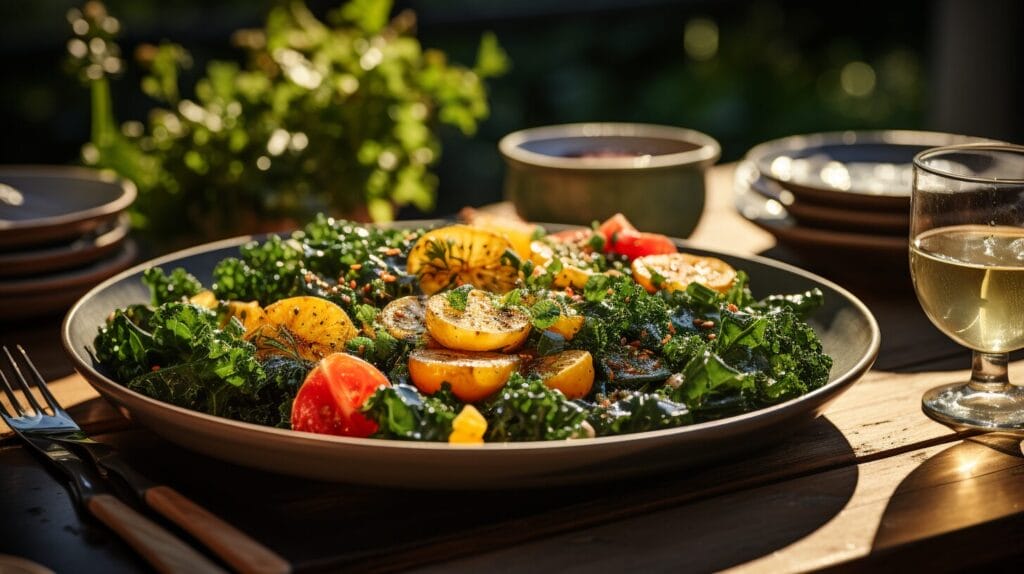 Butternut squash kale quinoa risotto.