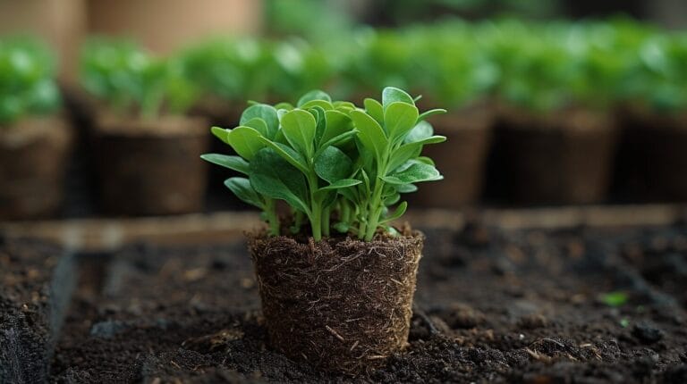 Variety of flourishing boxwood plants in different-sized containers with rich, well-draining soil.