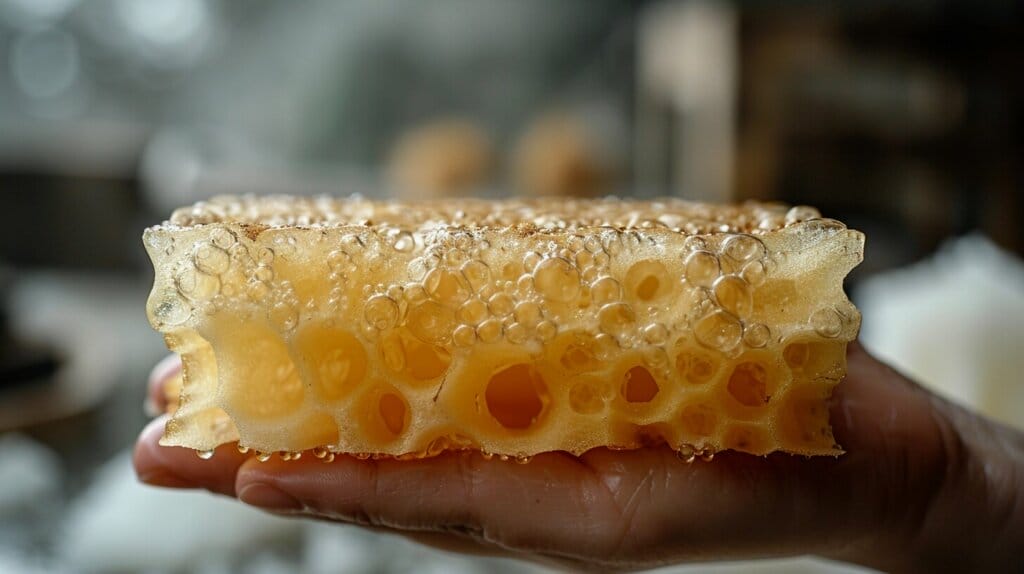 Close-up of luffa sponge texture. how to plant luffa seeds?