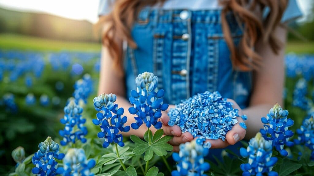 Colorful wildflowers in garden with 2024 calendar.