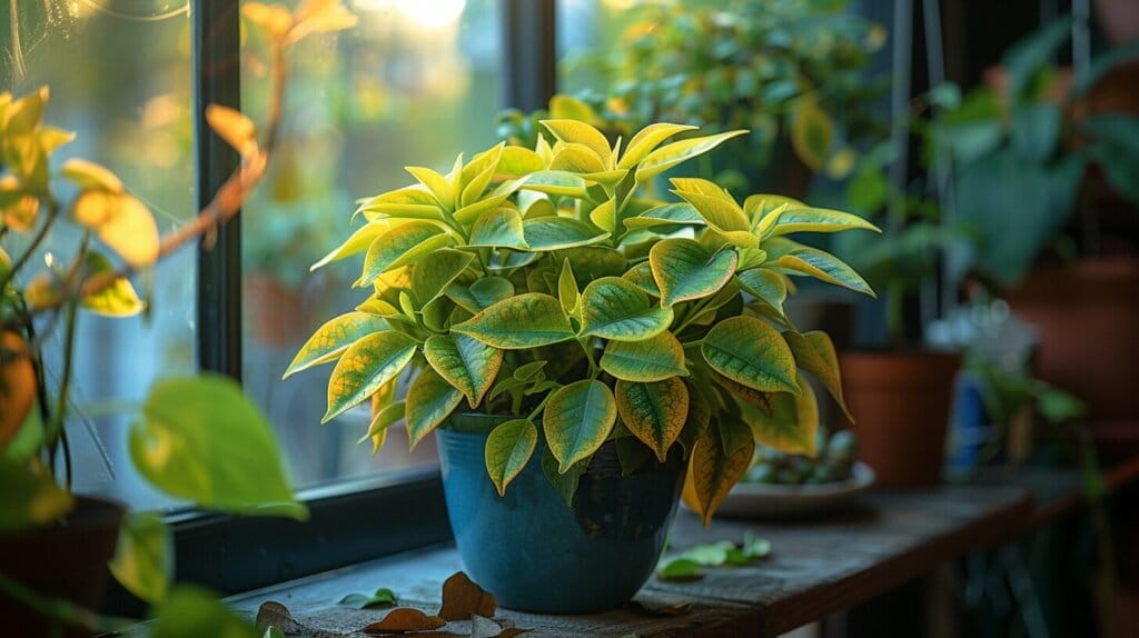 Hoya plant with yellow leaves and pests 1