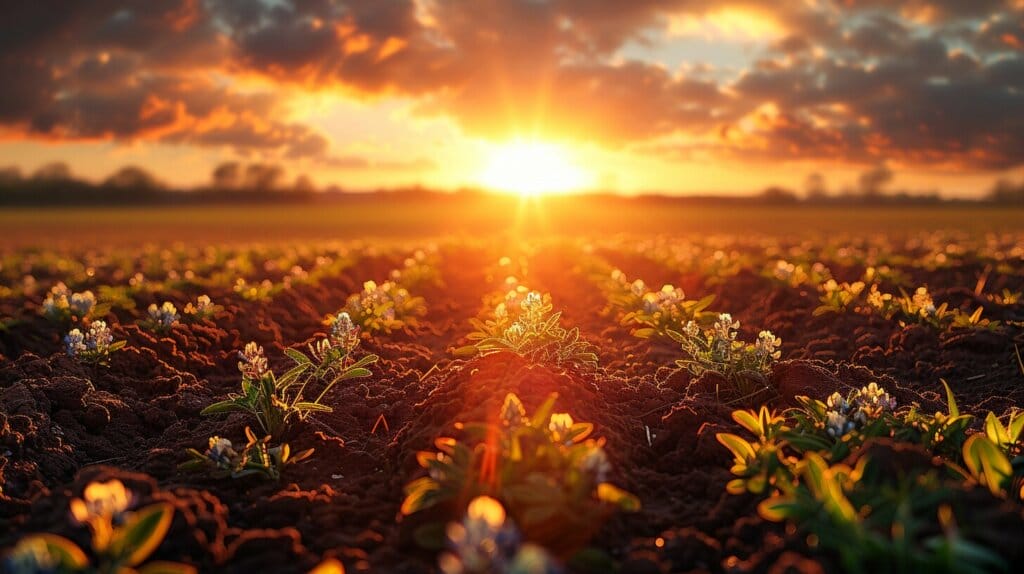 Person with bluebonnet seeds contemplating a highlighted calendar.