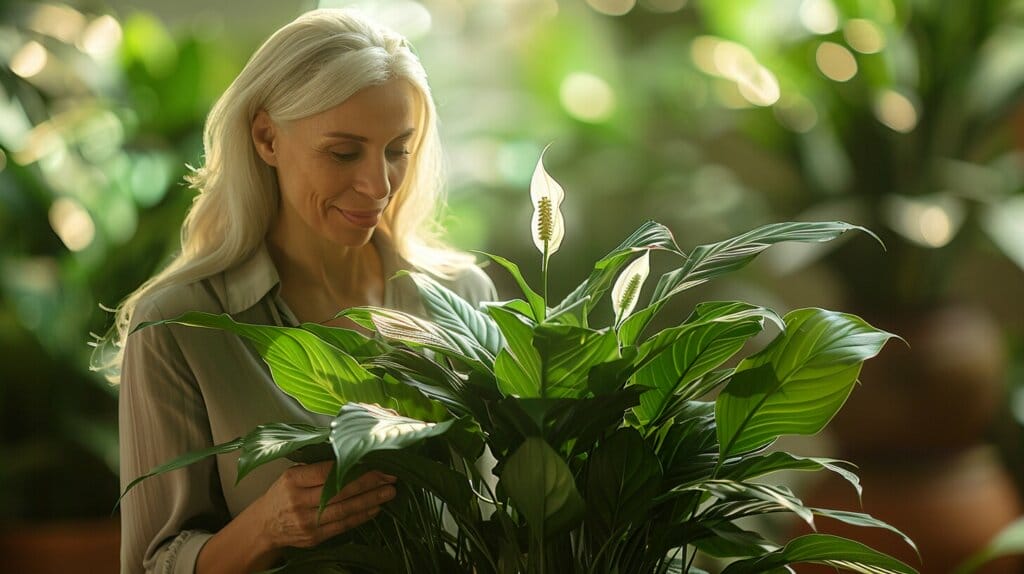 Trimming Peace Lily