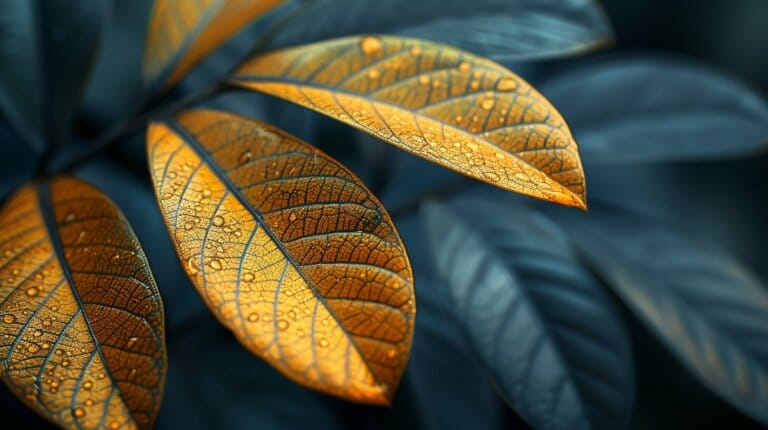 Close-up of zebra plant leaf with brown tips.