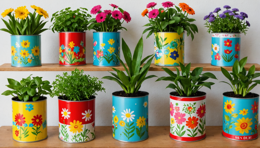 Creative Decoration Techniques for Tin Can Planters