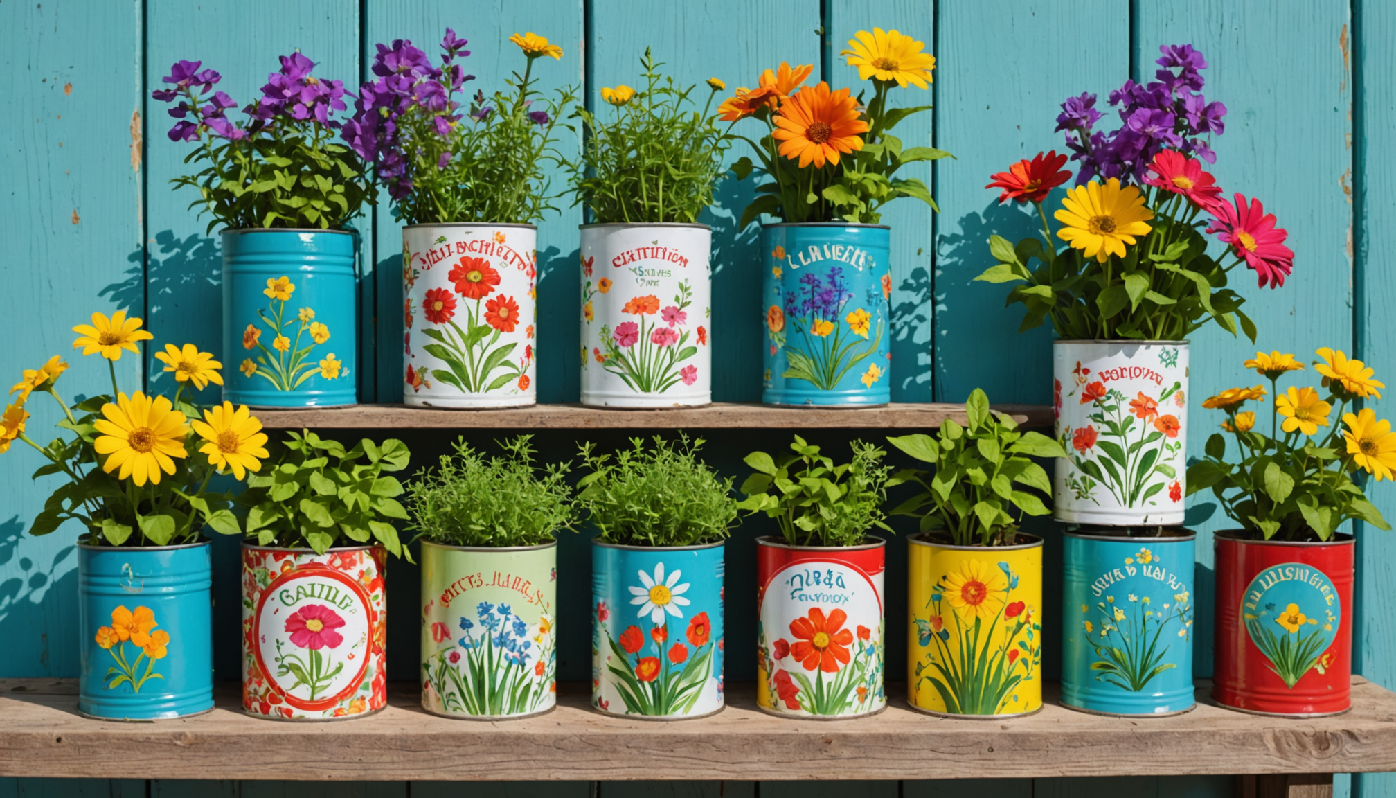 Tin Cans as Planters for DIY Decor Transform Your Garden