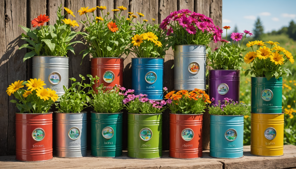 the Benefits and Joy of Using Tin Cans as Planters